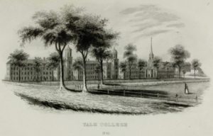 Yale College in 1845, the year after DKE was founded there. Image courtesy of the Phi Alpha British Colombia DKE Chapter.